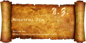 Nosztrai Zia névjegykártya